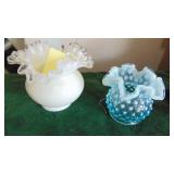 3- Fenton Rose Bowls