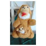Vintage Fisher Price Kermit the Frog and Vintage Stuffed Kangaroo