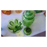 3-Pieces of Green Glass