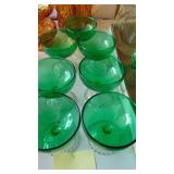 Green Depression Glass (Glows) and 50
