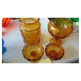 Assorted Amber Moon and Star Glass Pieces