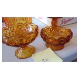 Assorted Amber Moon and Star Glass Pieces