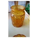 Assorted Amber Moon and Star Glass Pieces