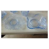 Assorted Blue Caprice Pieces by Cambridge Glass