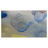 Assorted Blue Caprice Pieces by Cambridge Glass
