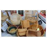 Wicker Chair and Baskets