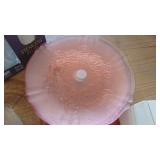 Assorted Glassware and Pink Plates