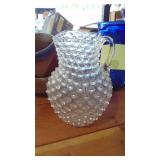 2-Water Pitcher and Glass Decanter, Signed, Missing Top
