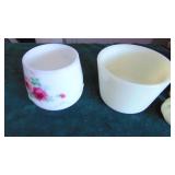 3 Pieces of Custard Glass and McKee Mixing Bowl