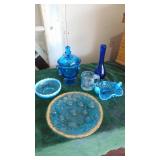Assorted Blue Glass Pieces