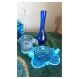 Assorted Blue Glass Pieces