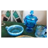 Assorted Blue Glass Pieces