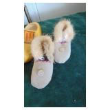 Wooden Shoes and Handmade Childs Moccasins