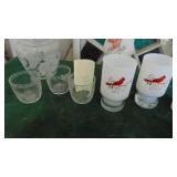Assorted Frosted and Clear Glass Items