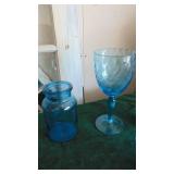 Assorted Blue Glass Pieces
