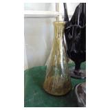 Vintage Black Amethyst Glass Pieces and Small Vase