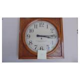 Standard Electric Wall Clock in Oak Case