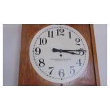 Standard Electric Wall Clock in Oak Case