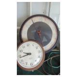 2- Vintage Wall Clocks, Not Tested