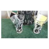 3- Art Glass Vases