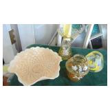 3-Pieces of Art Glass and Bowl