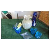 6-Pieces of Blue Glass