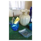 6-Pieces of Blue Glass