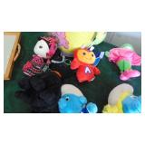 Various Stuffed Animals including 2 Smurfs
