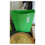 2- Vintage Waste Baskets and Butterfly Trays