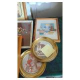Assorted Vintage Framed Prints