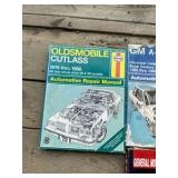 various car repair shop manuals