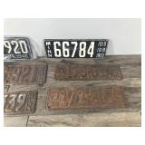 Lot of 6 Vintage License Plates