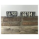 Lot of 6 Vintage License Plates