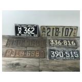 Lot of 6 Vintage License Plates