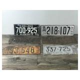 Lot of 6 Vintage License Plates