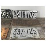 Lot of 6 Vintage License Plates