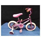 Little girls Magna bicycle with training wheels