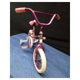 Little girls Magna bicycle with training wheels