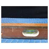 Vintage brass/wood Level