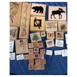 Rubber stampers, ink pads, ink roller, stencil gel, glitter gel, gel pens and more