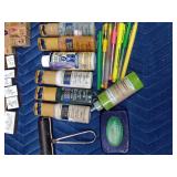 Rubber stampers, ink pads, ink roller, stencil gel, glitter gel, gel pens and more