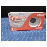 4" White baffle recessed light kit