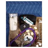 Flat of jewelry including sterling silver, Black hills gold necklace and Arlo Artwork