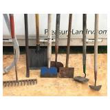 Rakes - Shop Broom - Hay Rake - Roof Remover - Large Pry Bar - Hoes - Scrapers and More