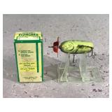 Helin’s Spinning Fishcake Fishing Lure in Box - Lure is wood