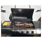 Char Broil Propane Grill with Side Burner and Propane Tank