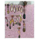 Large Lot of Fishing Lures - Mepps - Mother of Pearl and More