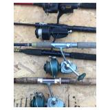Lot of Vintage Fishing Rods & Reels - See description for info