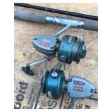 Lot of Vintage Fishing Rods & Reels - See description for info