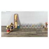 Lot of Collectibles - Wendy’s Furskins Bears 1986 - McDonald’s Disney glasses 2000 - PEZ (Made in Hungary) and More